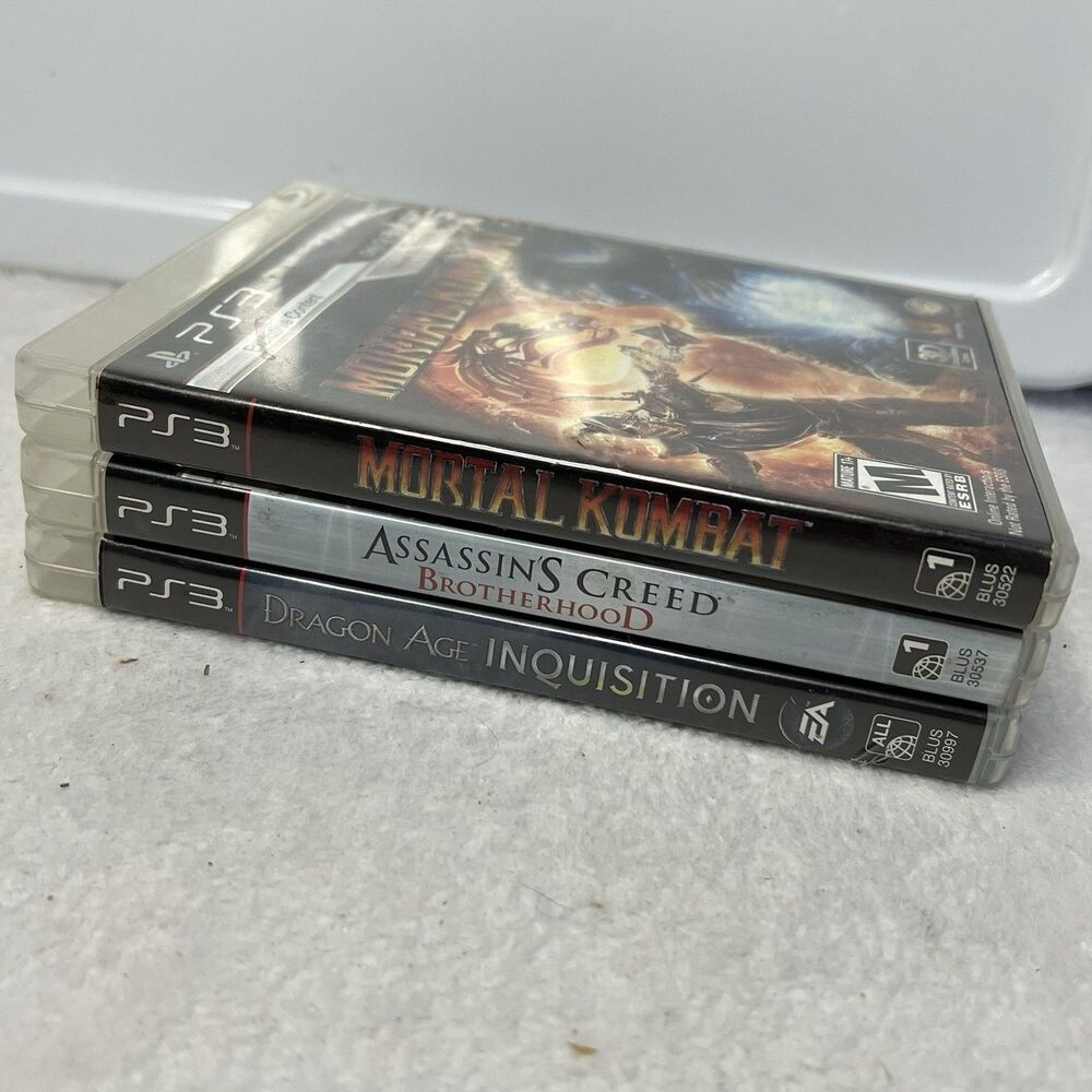 PS3 Mature 3 Game Lot Sony PlayStation 3 Mortal Kombat Assassin's Creed Tested - Picture 3 of 10